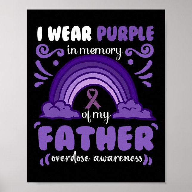 I wear purple in memory of my Father Poster (Front)