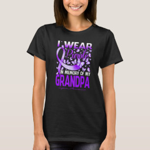 I Wear Purple In Memory Of My Grandpa Lupus Awaren T-Shirt