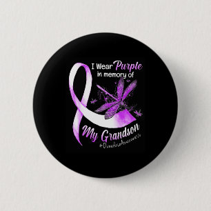 I Wear Purple In Memory Of My Grandson Overdose Aw Button