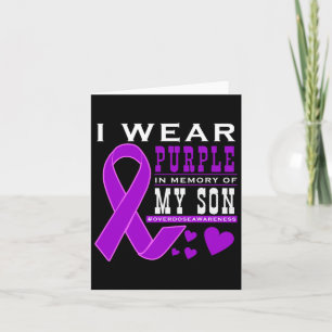 I Wear Purple In Memory Of My Son - Overdose Aware Card
