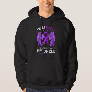 I Wear Purple In Memory Of Uncle Alzheimer Awarene Hoodie