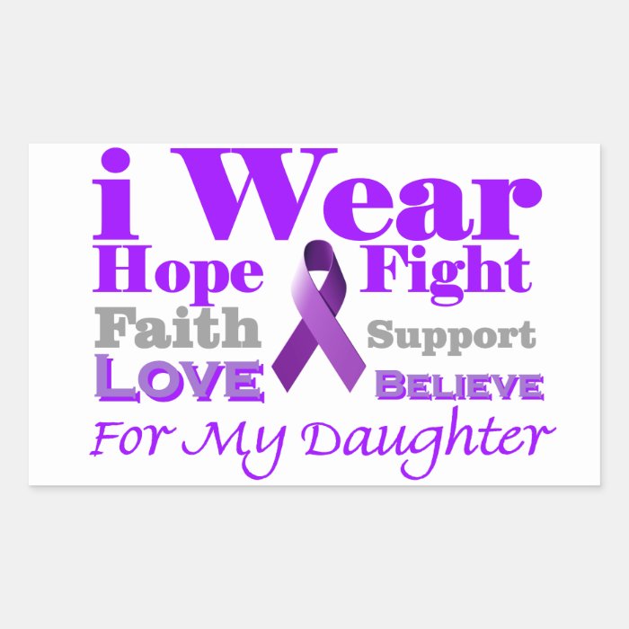 I Wear Purple   My Daughter Has Epilepsy Sticker