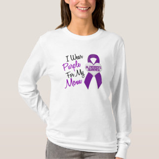 I Wear Purple Ribbon Alzheimer's Disease T-Shirt