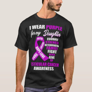 I Wear Purple Testicular Cancer Awareness T-Shirt