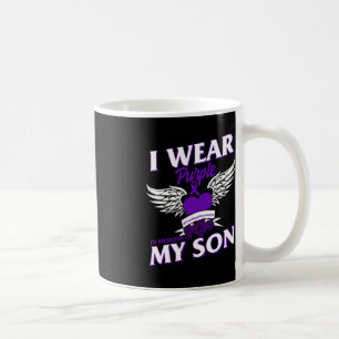 I Wear Purpleei In Memory Of My Son Overdose Aware Coffee Mug