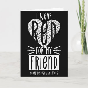 I Wear Red Cardiovascular Heart Disease Awareness  Card