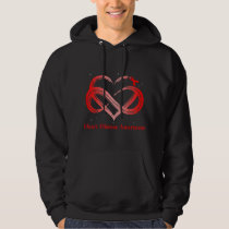 I Wear Red For Heart Disease Awareness Warrior  Hoodie