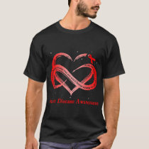 I Wear Red For Heart Disease Awareness Warrior  T-Shirt