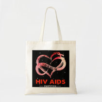 I Wear Red For HIV AIDS AWARENESS    Tote Bag