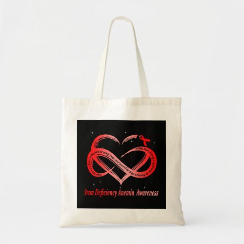 I Wear Red For Iron Deficiency Anemia Awareness Wa Tote Bag