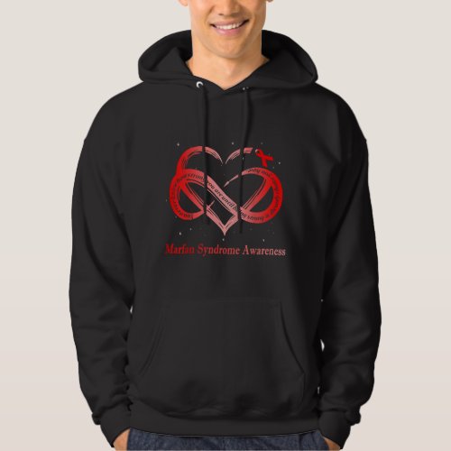 I Wear Red For Marfan Syndrome Awareness Warrior  Hoodie