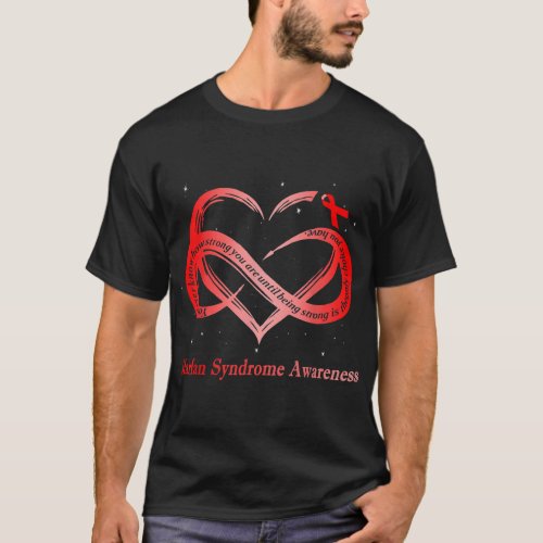 I Wear Red For Marfan Syndrome Awareness Warrior  T_Shirt