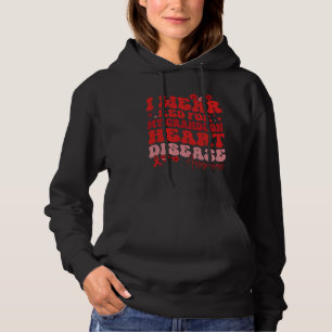 I Wear Red For My Grandson Heart Disease Saying Hoodie