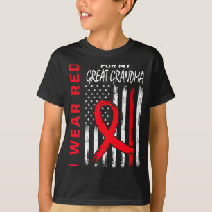 I Wear Red For My Great Grandma Heart Disease Awar T-Shirt
