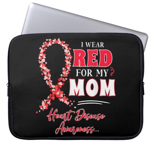I Wear Red For My Mom Laptop Sleeve