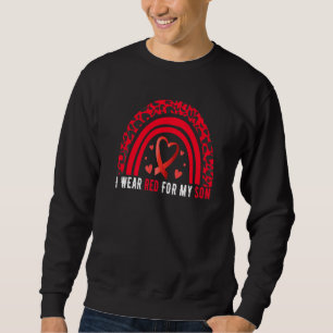 I Wear Red For My Son Stroke Awareness Survivor Wa Sweatshirt