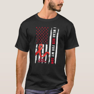 I Wear Red For My Son Stroke Awareness Survivor Wa T-Shirt