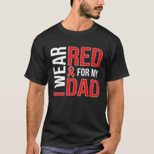 I Wear Red For My Stroke Survivor Dad Stroke Aware T-Shirt