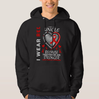 I Wear Red For My Uncle Heart Disease Awareness Ri Hoodie