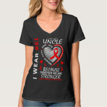 I Wear Red For My Uncle Heart Disease Awareness Ri T-Shirt