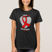 I Wear Red For My Uncle Stroke Awareness T-Shirt