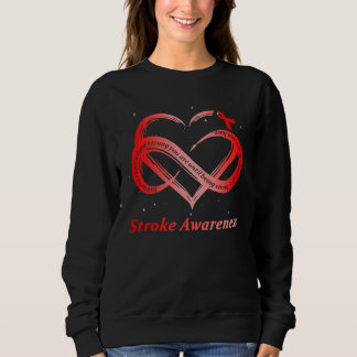 I Wear Red For Stroke Awareness Warrior 3 Sweatshirt