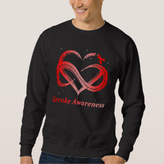 I Wear Red For Stroke Awareness Warrior 3 Sweatshirt
