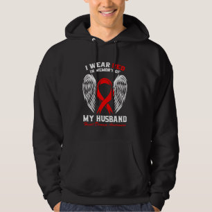 I Wear Red In Memory of my Husband Heart Disease A Hoodie