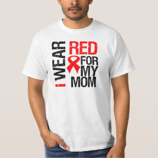 I Wear Red Ribbon For My Mom T-Shirt