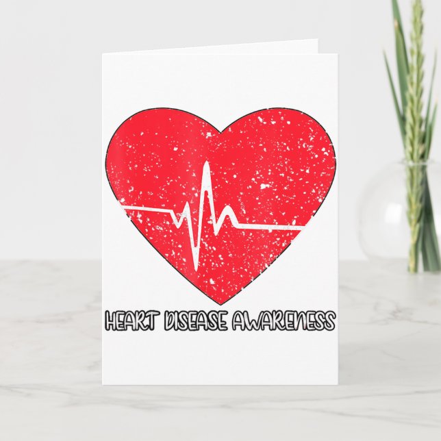 I Wear Red To Fight Heart Disease Awareness _1  Card (Front)