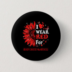 I wear Red Twinkle Heart Sunflower Blood Cancer Aw Button