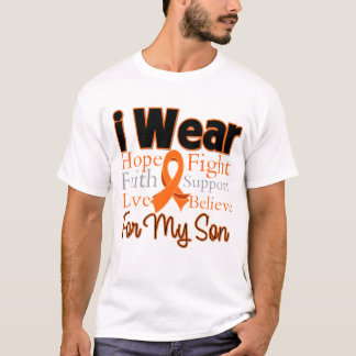 I Wear Ribbon Collage Son - Leukemia T-Shirt