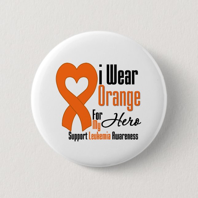 I Wear Ribbon (Hero) - Leukemia Button (Front)