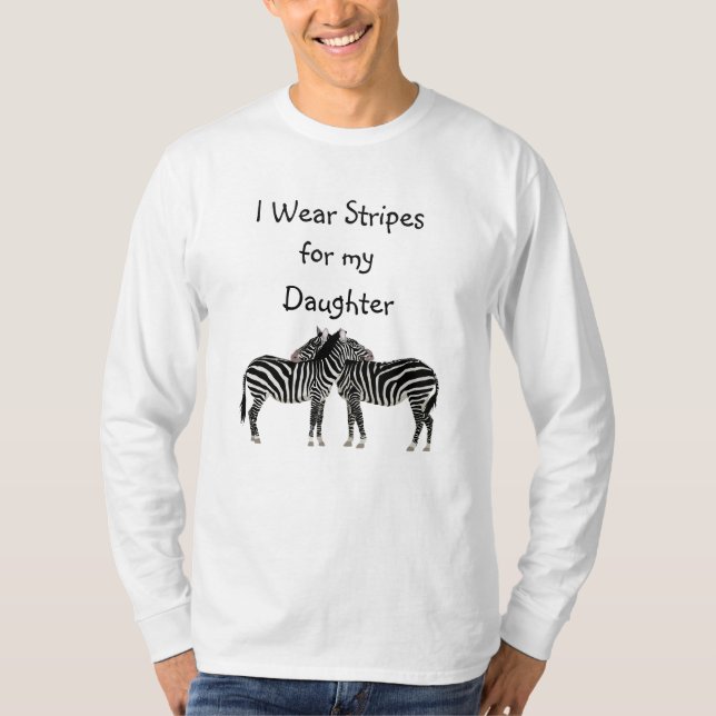 I Wear Stripes for my Daughter EDS Awareness Shirt (Front)