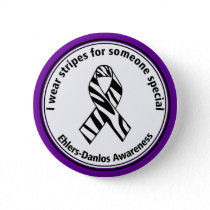 I Wear Stripes for Someone Special EDS Button