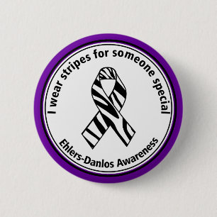 I Wear Stripes for Someone Special EDS Button