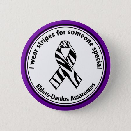 I Wear Stripes For Someone Special Eds Button