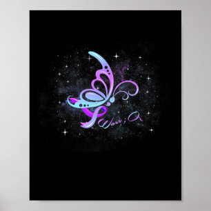 I Wear Teal & Purple For Someone I Love Suicid Poster