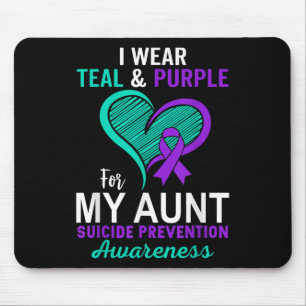 I Wear Teal &amp; Purple In Memory Of My Aunt Suic Mouse Pad