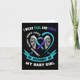 I Wear Teal And Purple Byby Suicide Prevention Awa Card