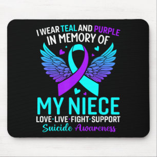 I Wear Teal And Purple For My Niece Prevention Mouse Pad