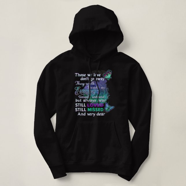 I Wear Teal And Purple For Someone I Miss Suicide  Hoodie (Design Front)