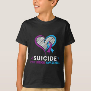 I Wear Teal And Purple For Suicide Prevention Awar T-Shirt
