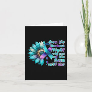 I Wear Teal And Purple National Suicide Prevention Card