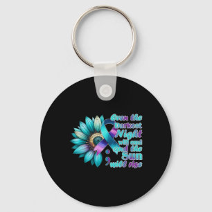 I Wear Teal And Purple National Suicide Prevention Keychain