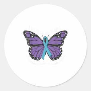I Wear Teal And Purple Suicide Awareness Mental He Classic Round Sticker