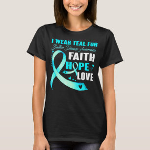 I Wear Teal For BATTEN DISEASE AWARENESS Faith   T-Shirt