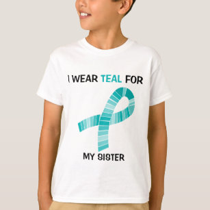 I wear Teal For Food Allergy Awareness Teal Ribbon T-Shirt