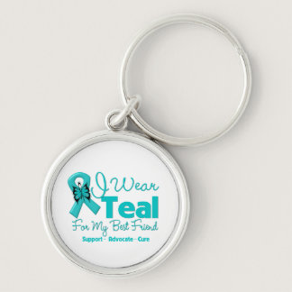 I Wear Teal For My Best Friend Keychain