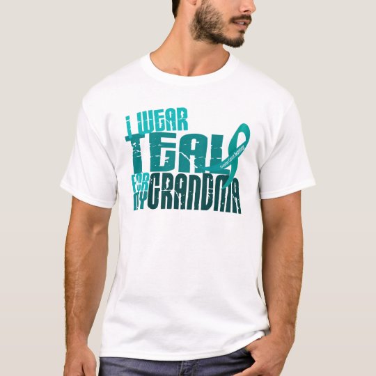 I Wear Teal For My Grandma 6.4 Ovarian Cancer T-Shirt